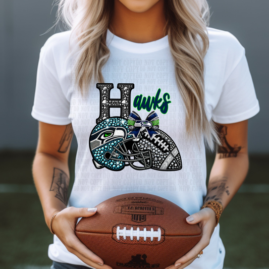 HAWK FAUX RHINESTONE DTF