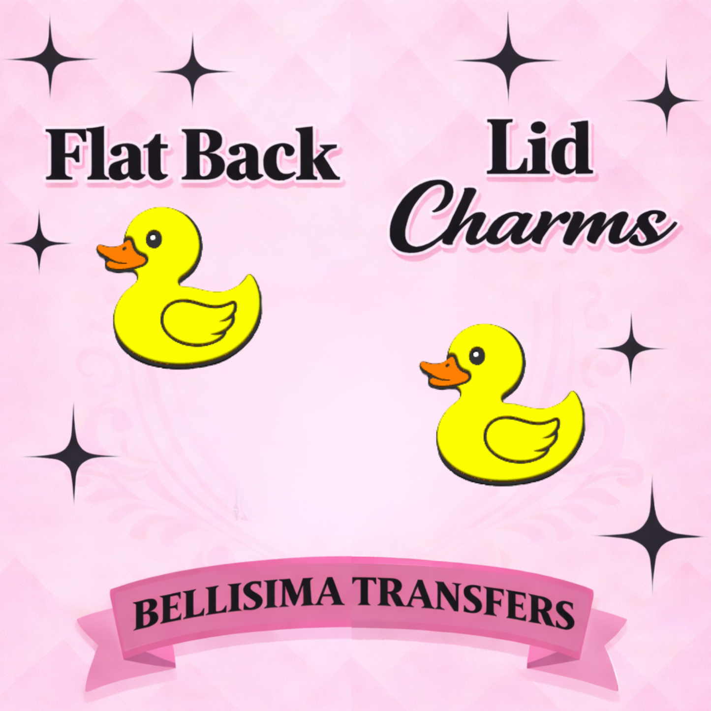 RUBBER DUCKY Flat Back Lid Charms
