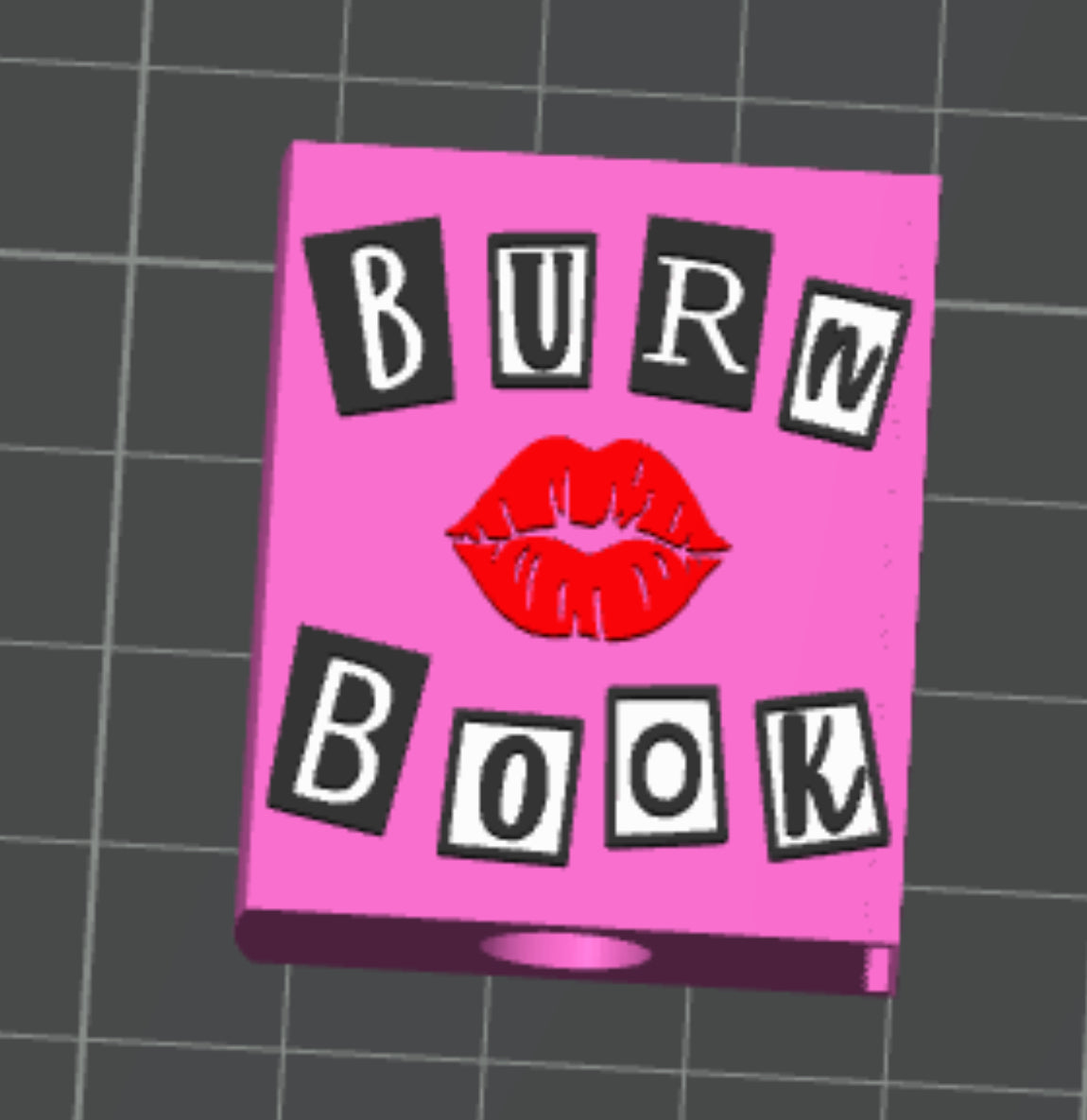 3D Burn Book  Straw Topper Standard or Stanley Size