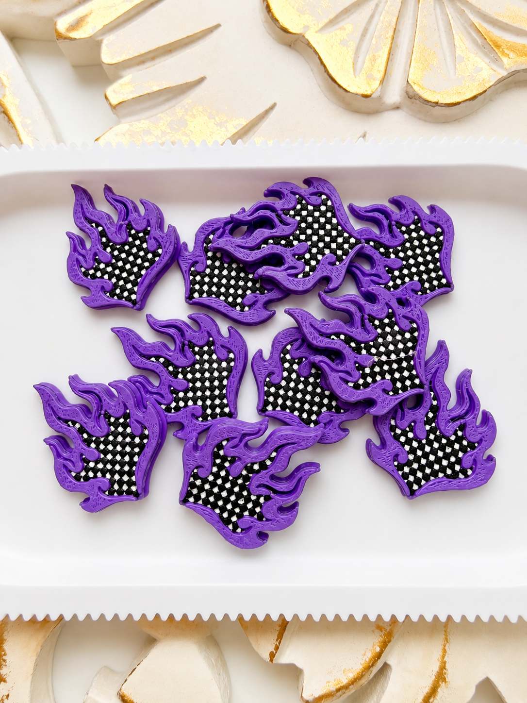 NEON FLAME CHARMS Flat Back Lid Charms