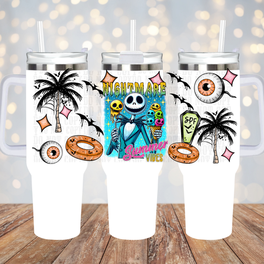 40oz NEON SUMMER JACK  UV DTF CUP WRAP