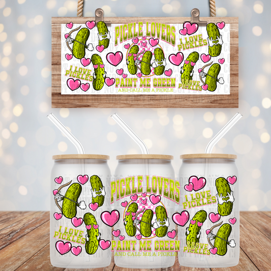 PICKLE LOVER 16oz UV DTF CUP WRAP