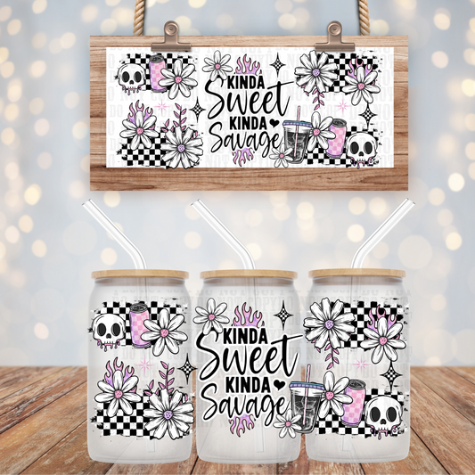 SWEET BUT SAVAGE UV DTF CUP WRAP