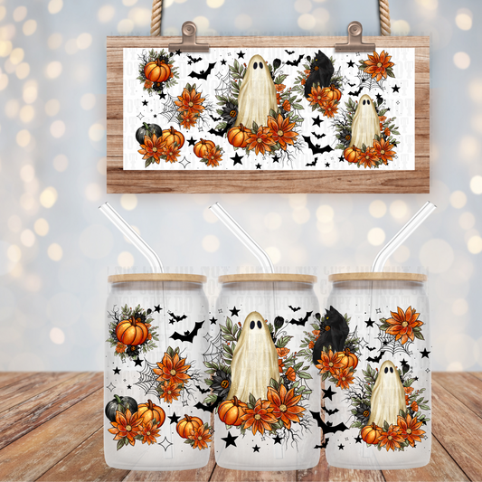 FALL GHOSTS AND PUMKINS UV DTF WRAP