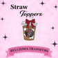 Red 7 Brew BOW  Straw Topper – 3D Printed Tumbler Accessory | Standard or Stanley