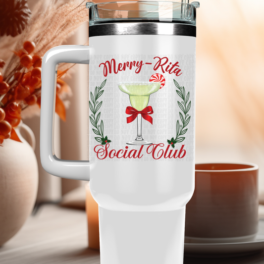 40oz MERRY RITA SOCIAL CLUB  UV DTF DECAL