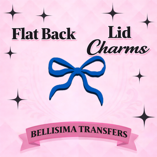 ROYAL BLUE DAINTY BOW Flat Back Lid Charms