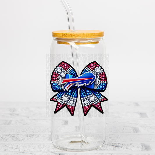 FOOTBALL BOW BUNDLE UV DTF DECAL