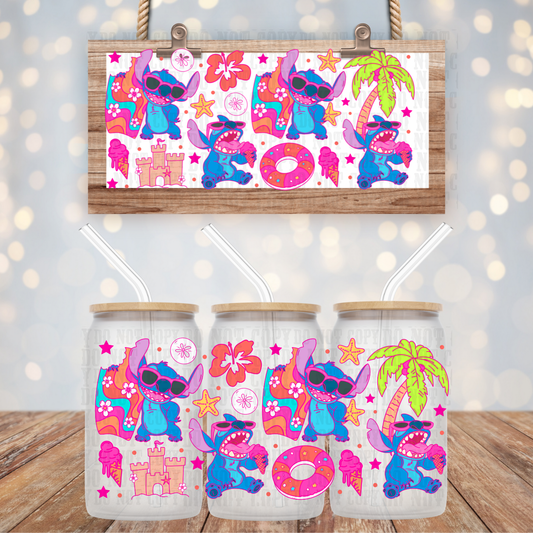 SUMMER MOSTER  UV DTF CUP WRAP