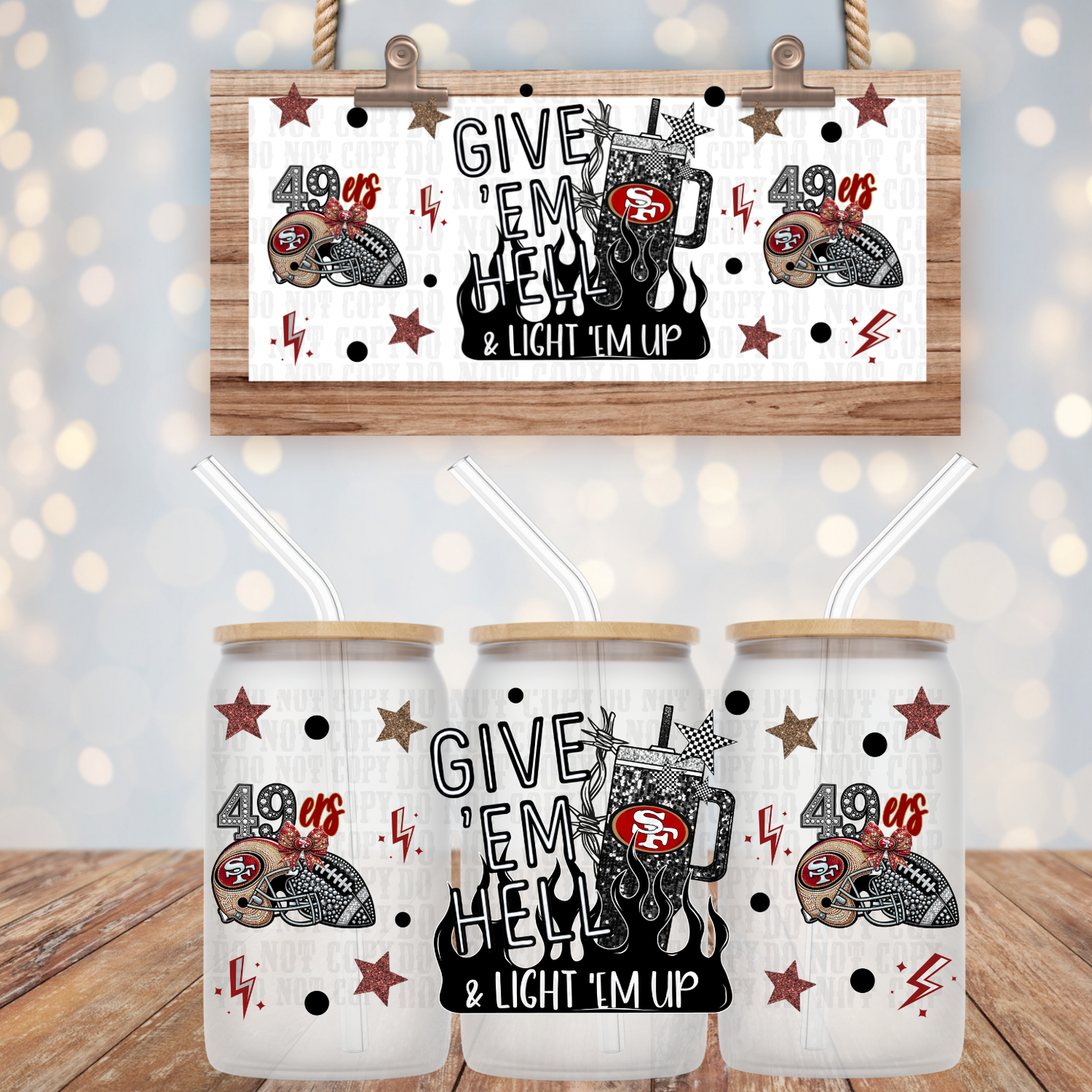 Wildcard Football Bundle UV DTF CUP WRAP
