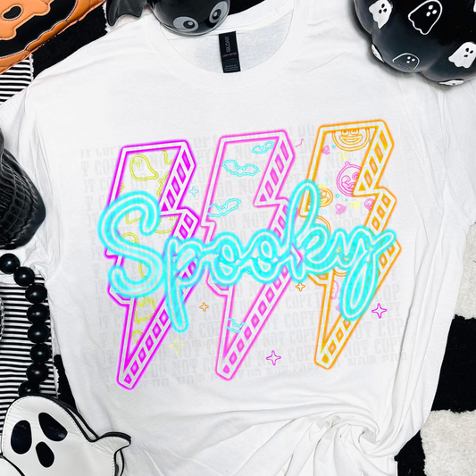 BOLT SPOOKY NEON  GLOW IN THE DARK DTF