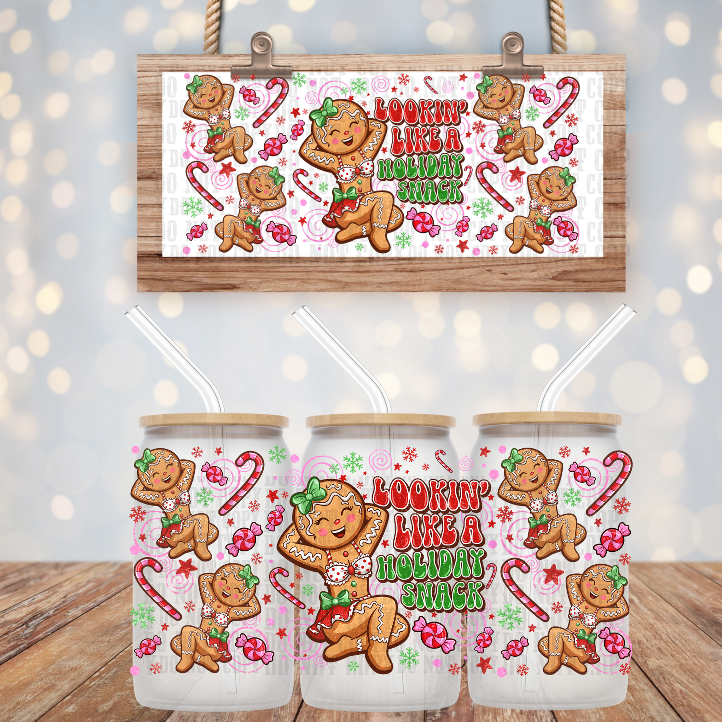 GINGY SNACK UV DTF CUP WRAP