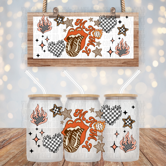 ZEBRA TOUNGE MAMA UV DTF CUP WRAP - SHOP EXCLUSIVE