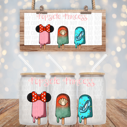 POPSCICLE PRINCESS UV DTF CUP WRAP