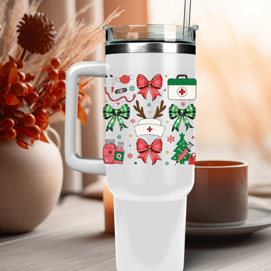 40oz HOLIDAY NURSE ELEMENTS UV DTF DECAL