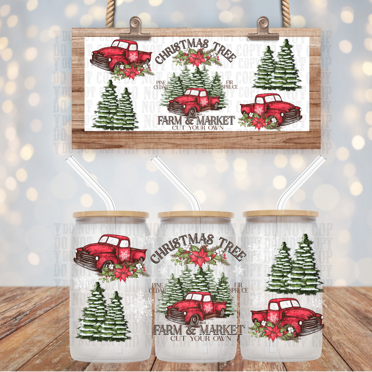TREE FARM UV DTF CUP WRAP