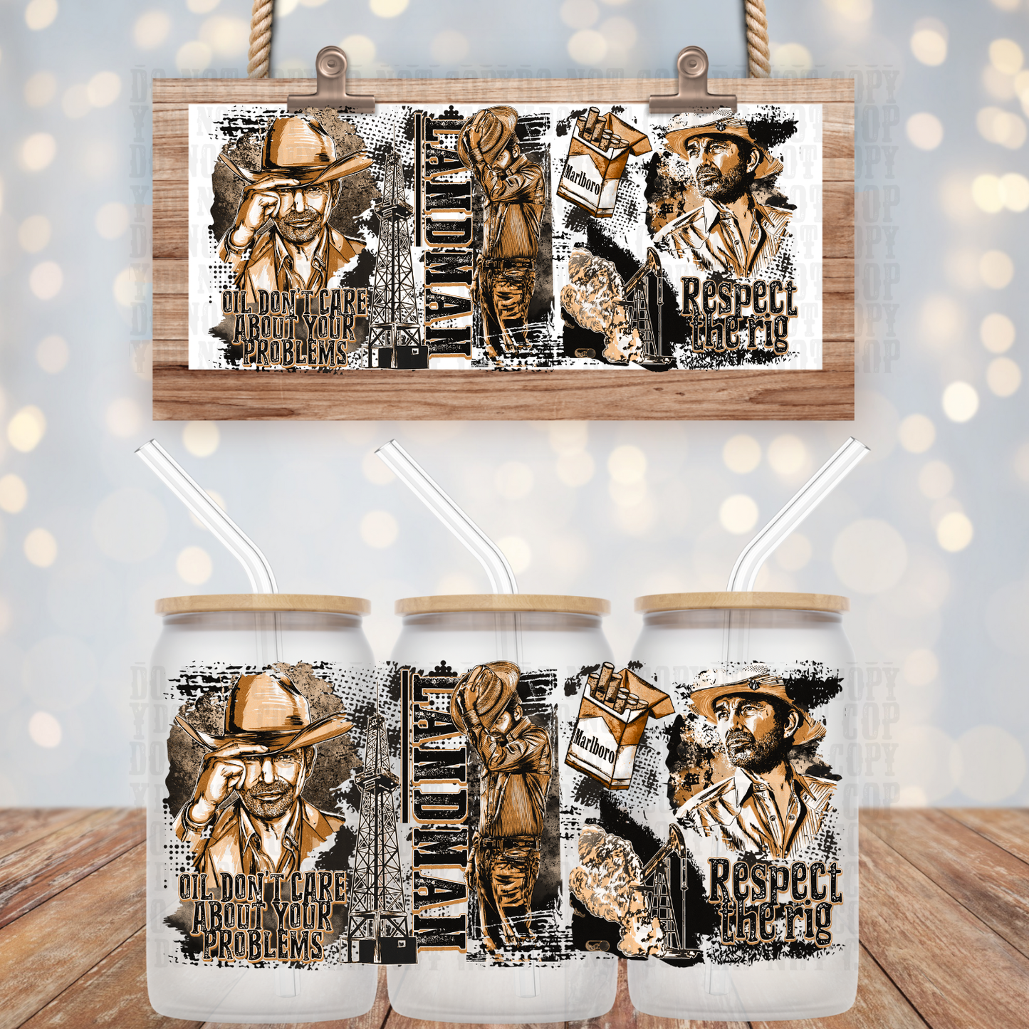 LAND MAN  UV DTF CUP WRAP