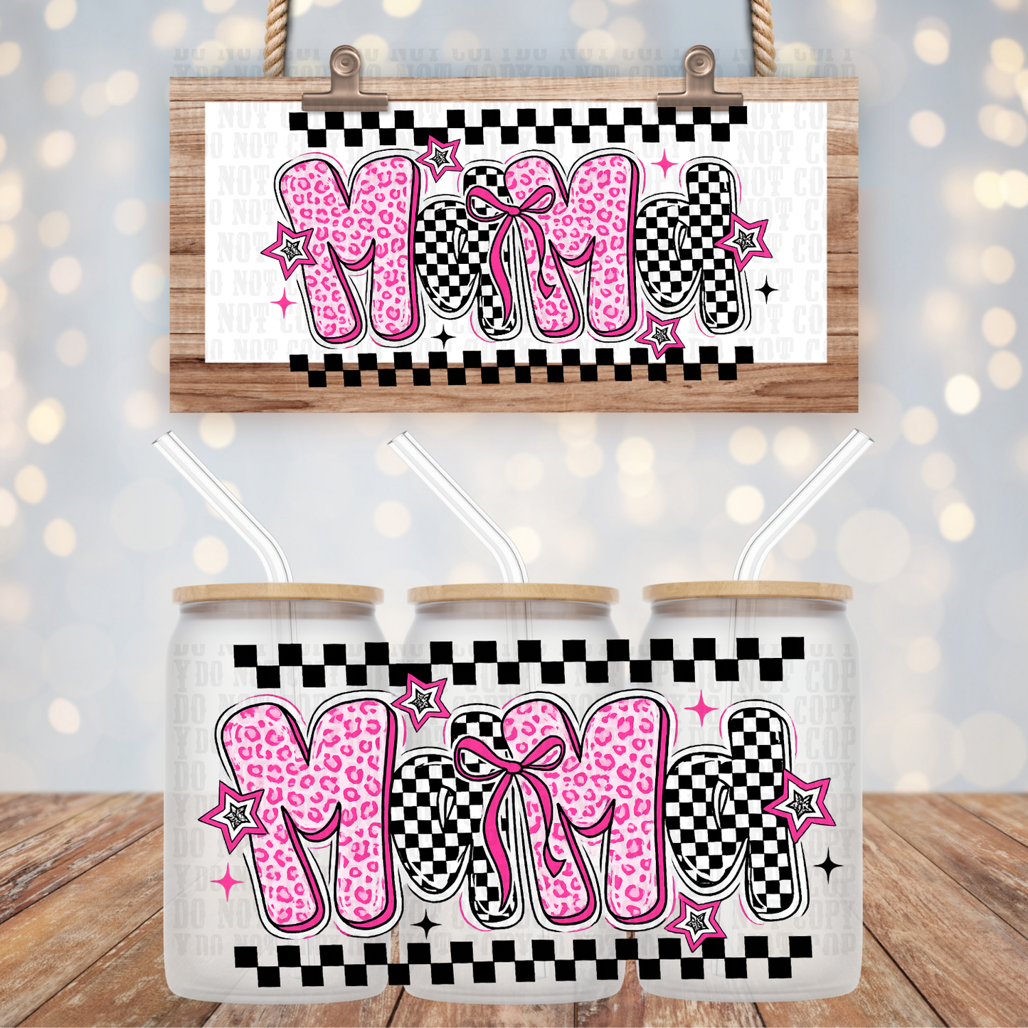 MAMA CHECKER UV DTF CUP WRAP