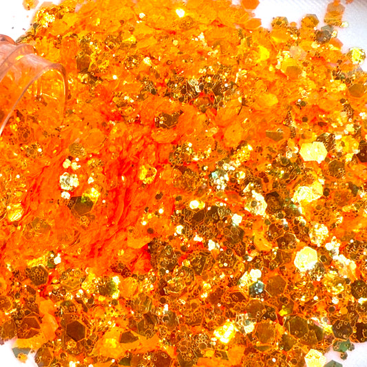 UNIVERSITY OF TEXAS IRIDESCENT CHUNKY MIX GLITTER