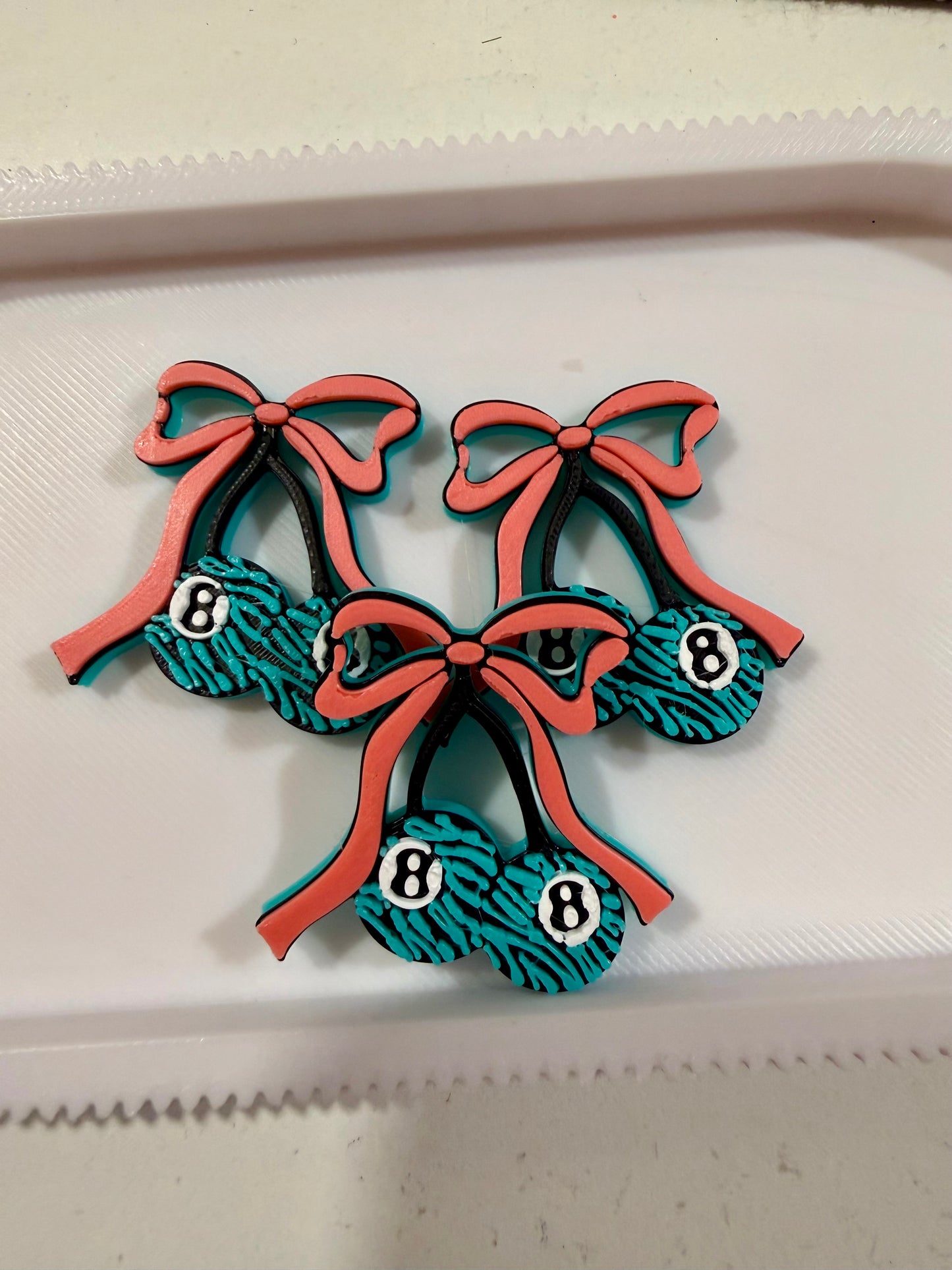 ZEBRA CHERRY Flat Back Lid Charms