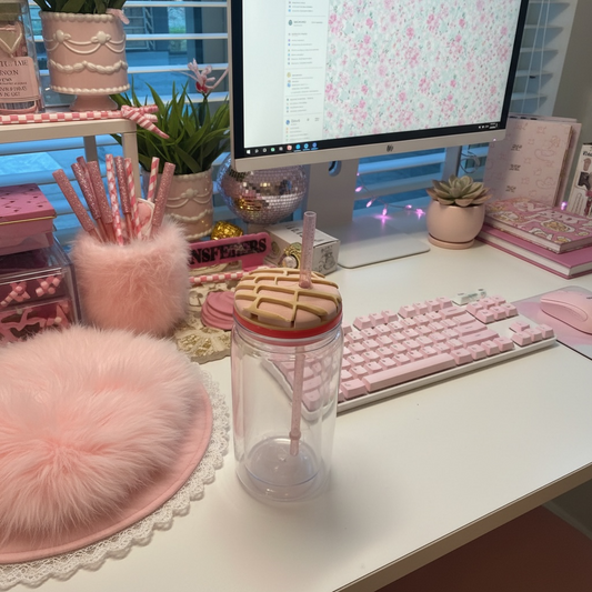 ☁️ 16oz Concha Lid Topper – 3D Printed Tumbler Lid Accessory