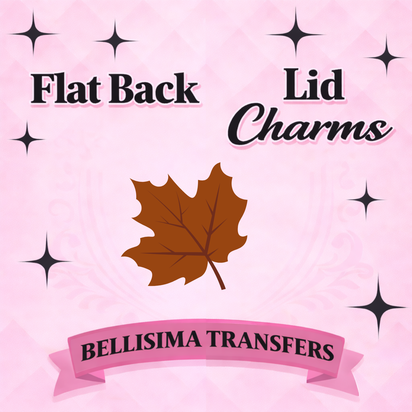 FALL LEAF Flat Back Lid Charms