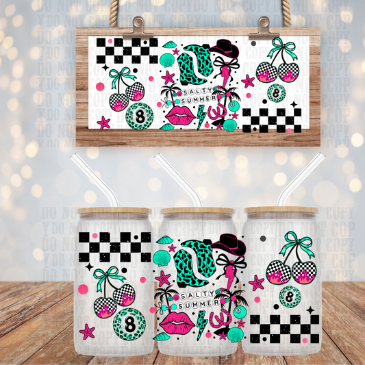 SALTY COWGIRL SUMMER UV DTF CUP WRAP - SHOP EXCLUSIVE