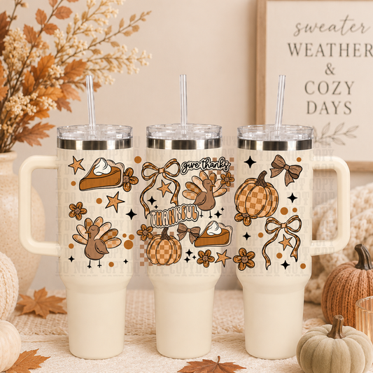 40oz THANKFUL COLLAGE UV DTF CUP WRAP