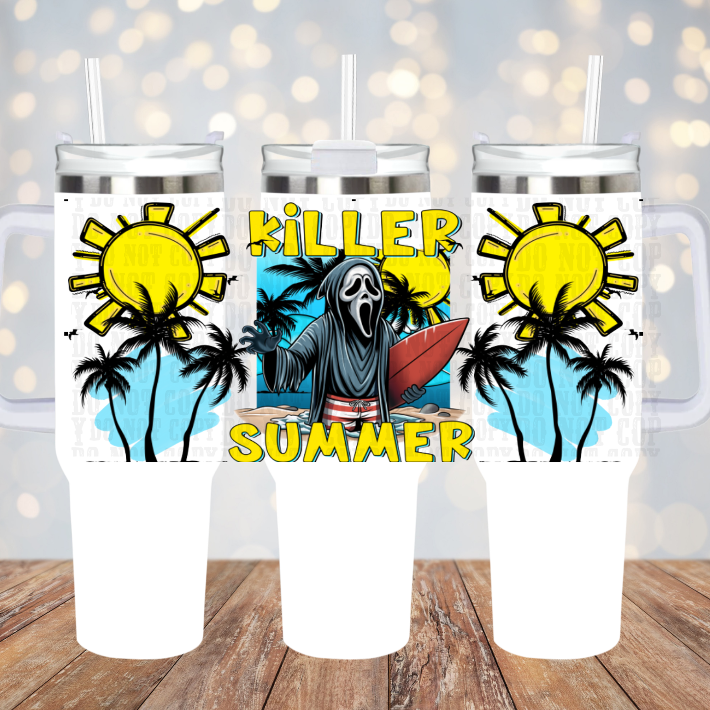 40oz GHOTSY-POO KILLER SUMMER UV DTF Cup Wrap