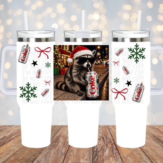 40oz FESTIVE COON DC UV DTF CUP WRAP -SHOP EXCLUSIVE BY CIERA