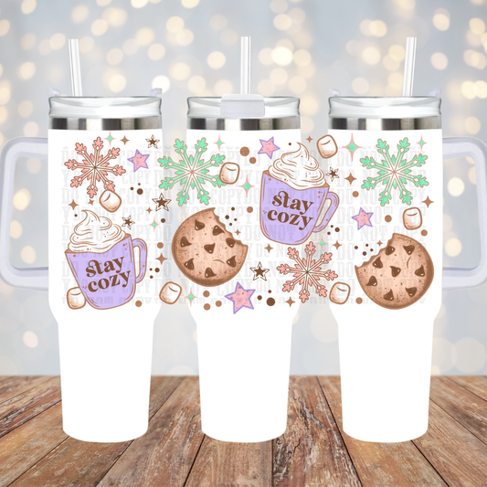 40oz COZY COOKIES UV DTF CUP WRAP