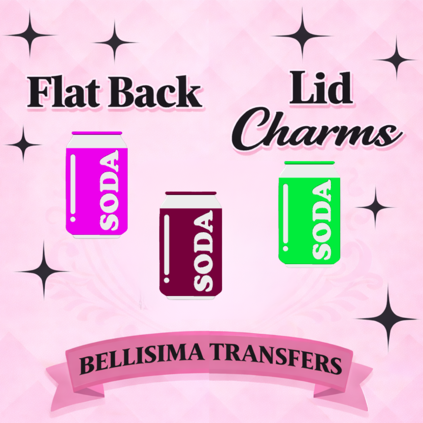 SODA CAN Flat Back Lid Charms