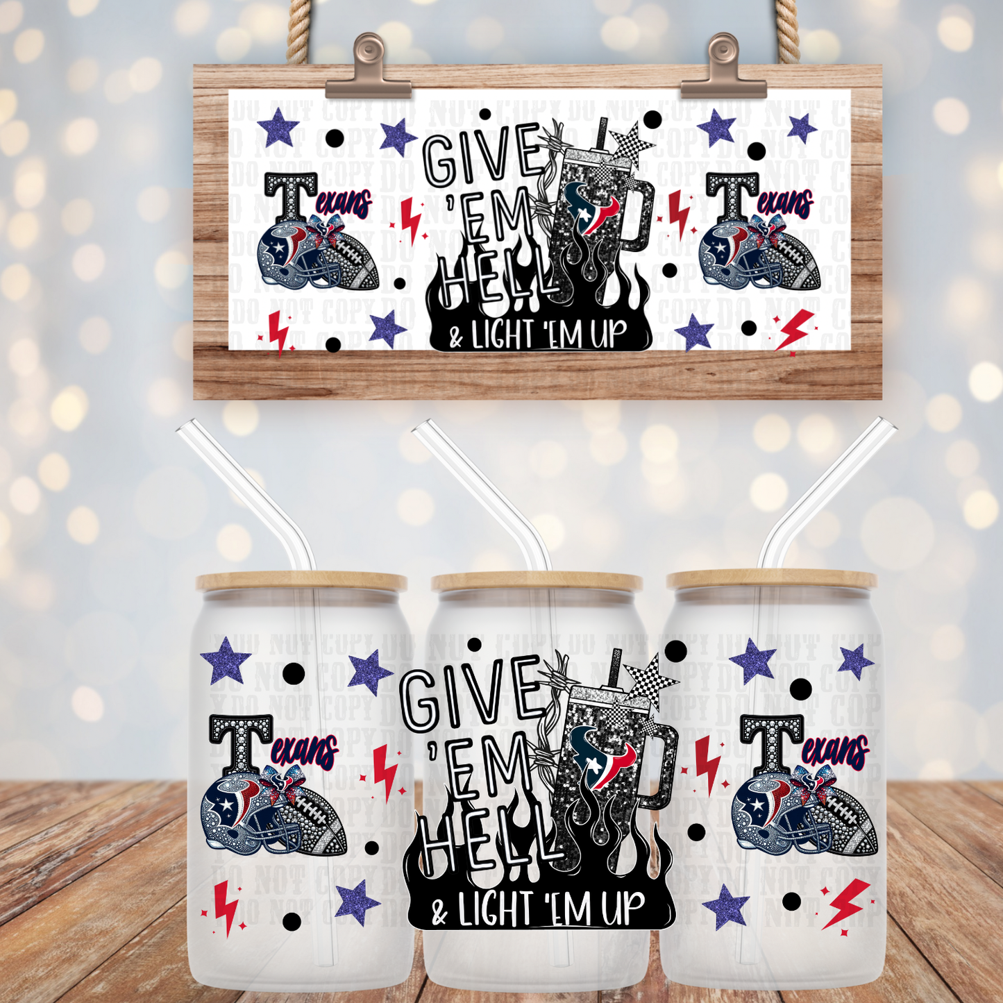 Wildcard Football Bundle UV DTF CUP WRAP