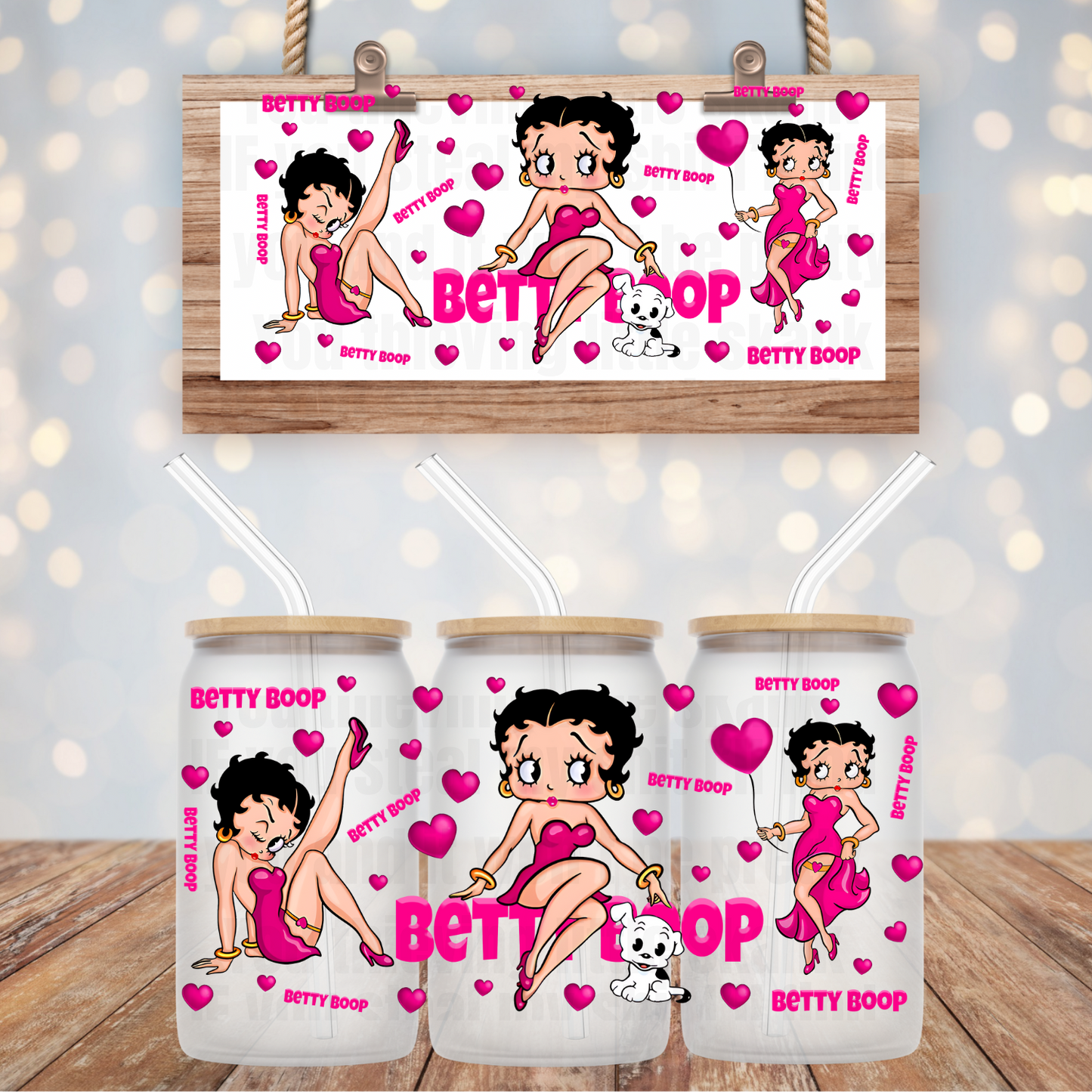 BETTY BABE-16oz UV DTF CUP WRAP- SHOP EXCLUSIVE BY KIKI CREATES