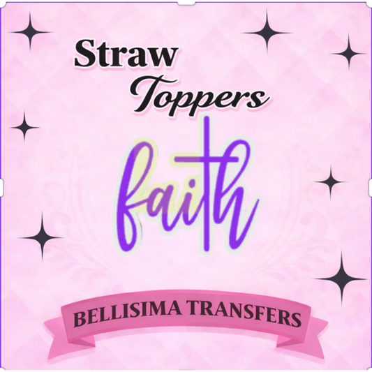FAITH Straw Topper – 3D Printed Tumbler Accessory | Standard or Stanley