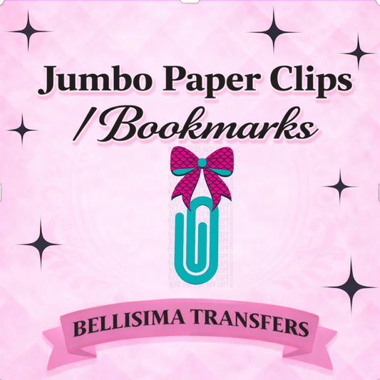 MERMAID BOW Jumbo Paperclip Bookmark | Cute Checkered Planner Clip