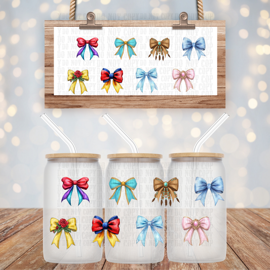 PRINCESS BOWS  UV DTF CUP WRAP