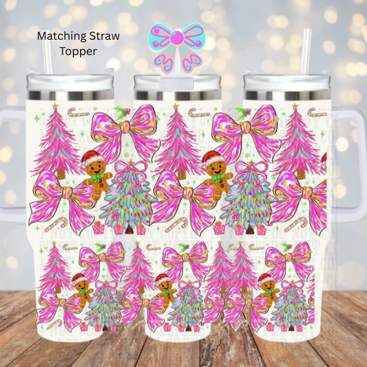 40oz PREPPY CHRISTMAS UV DTF CUP WRAP