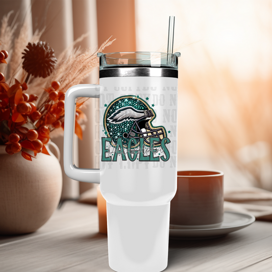 40oz FAUX SEQUINCE GREEN MACHINE  UV DTF CUP DECAL