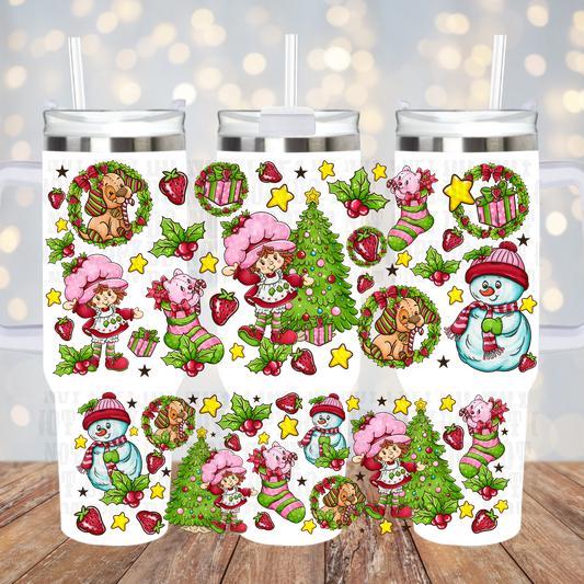 40ozVERY BERRY CHRISTMAS UV DTF CUP WRAP