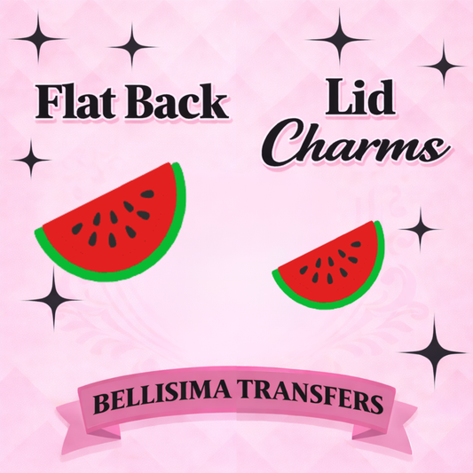 WATERMELON SLICE Flat Back Lid Charms