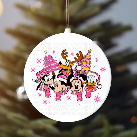MAGICAL GANG PINK CHRISTMAS ORNAMENT UV DTF DECAL