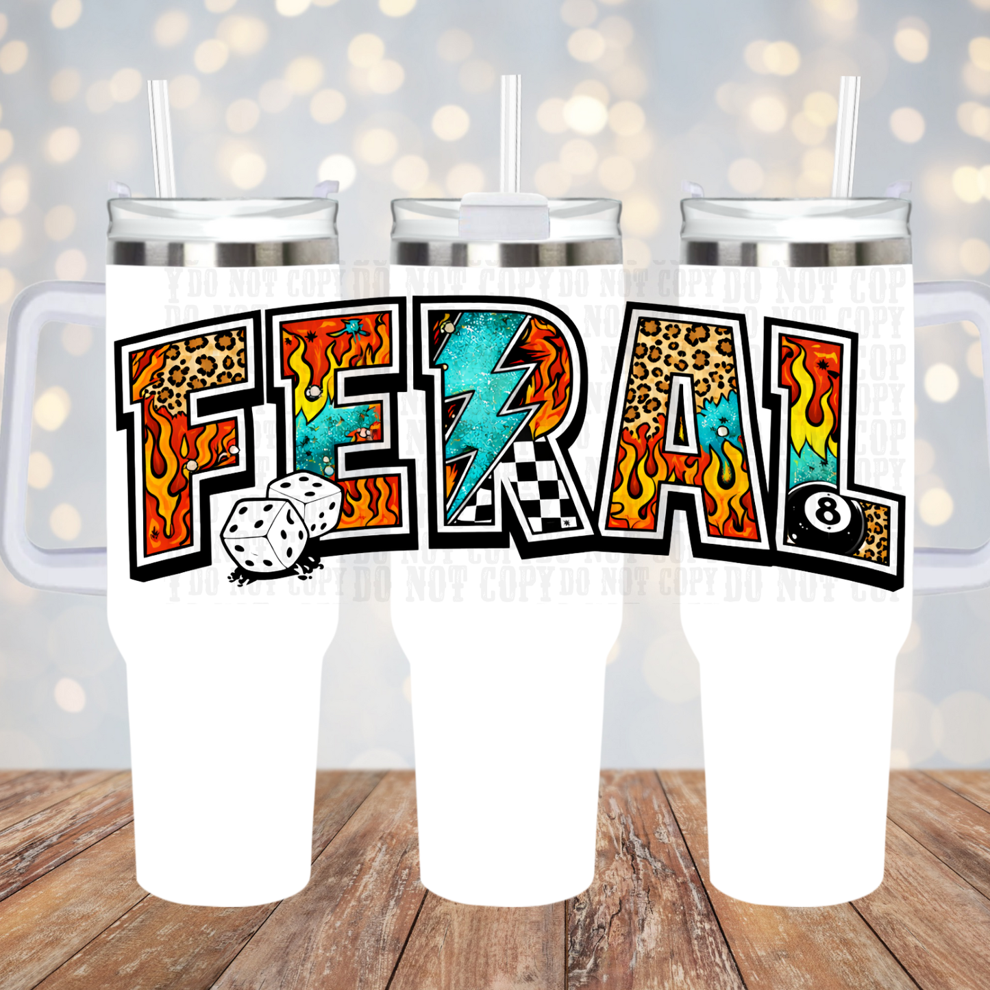 40OZ FERAL UV DTF CUP WRAP - SHOP EXCLUSIVE
