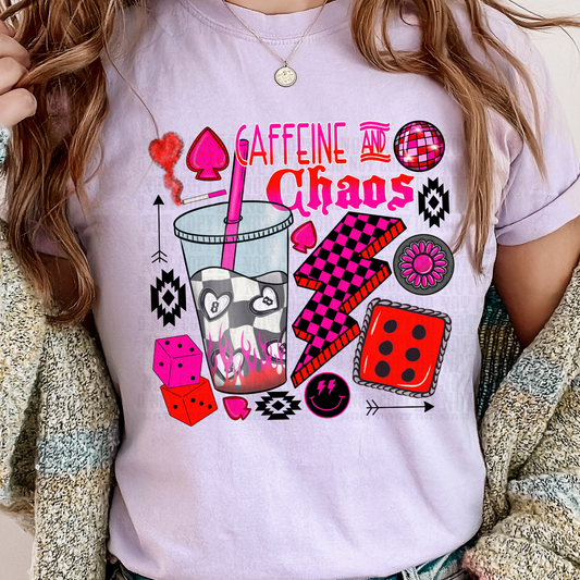CAFFEINE AND CHAOS DTF TRANSFER