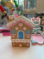 Pink Nutcracker or Gingerbread House Pen Holder with Drawer | Christmas Desk Organizer