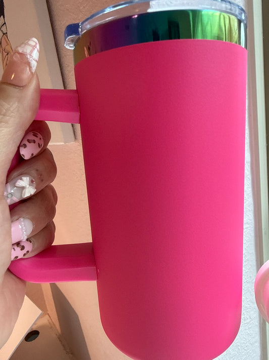 RESTOCK: 20oz Pastel Handled Tumbler — Stainless Steel Insulated Cup