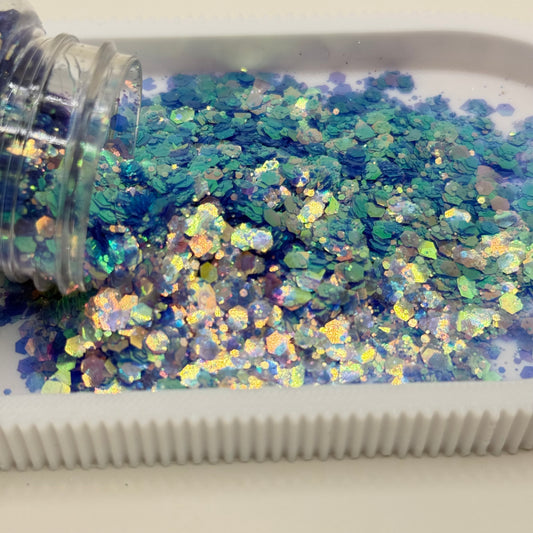 AZURE : HOLOGRAPHIC CHUNKY MIX