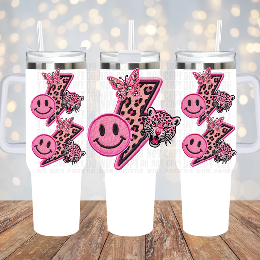 40oz PREPY PATCH UV DTF CUP WRAP