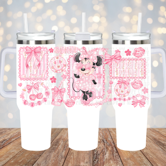 40oz COQUETTE CUTESY MOUSE UV DTF CUP WRAP
