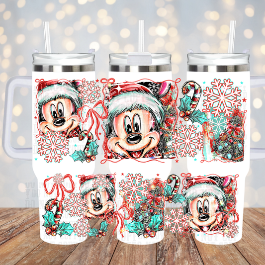 40oz RED MAGICAL  MOUSE UV DTF CUP WRAP